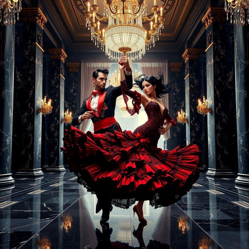 Passionate Tango Dip in Art Deco Salon