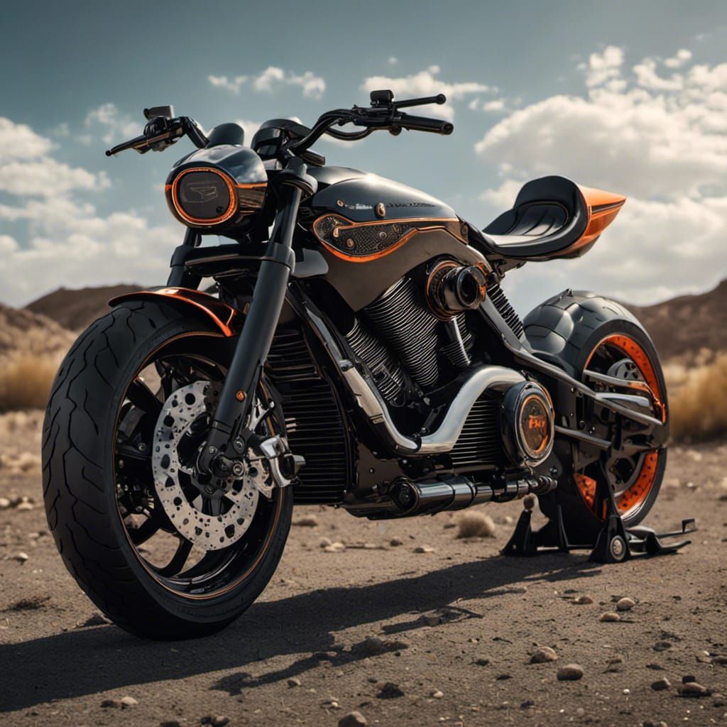 Harley Davidson of 2050: Hyperrealistic Concept