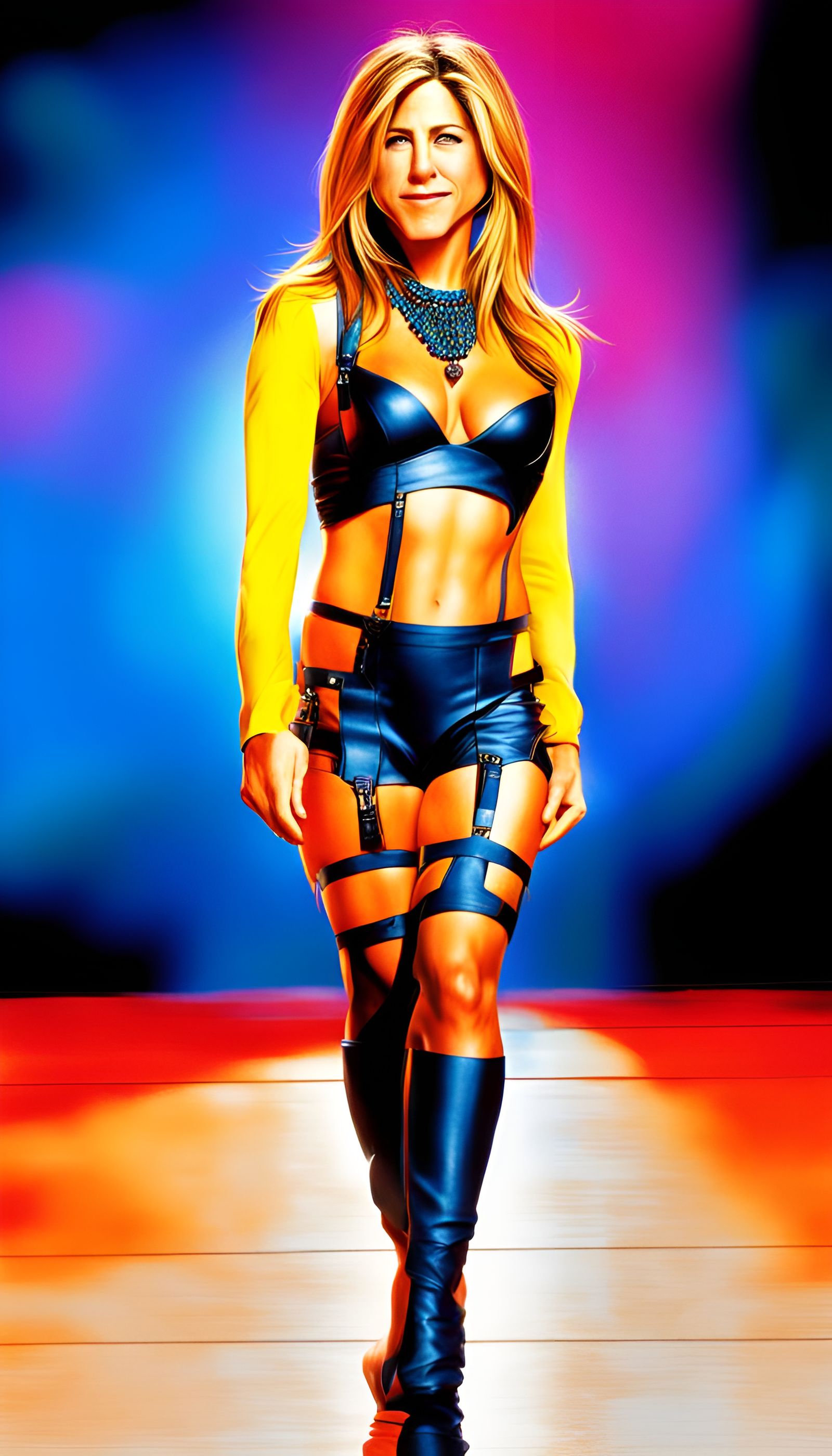 Jennifer Aniston Portrait in Digital Art Style