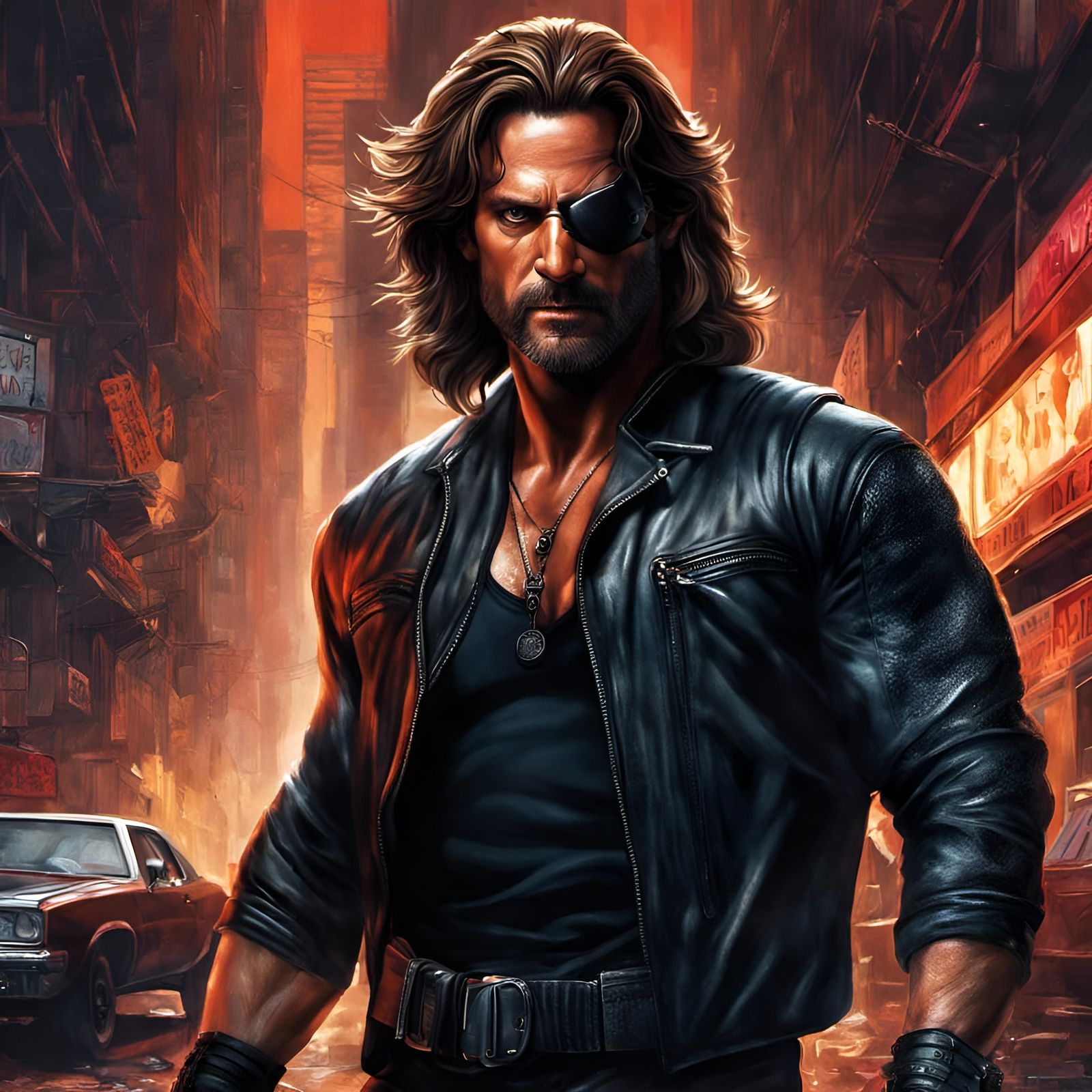 Hyperrealistic Portrait of Snake Plissken
