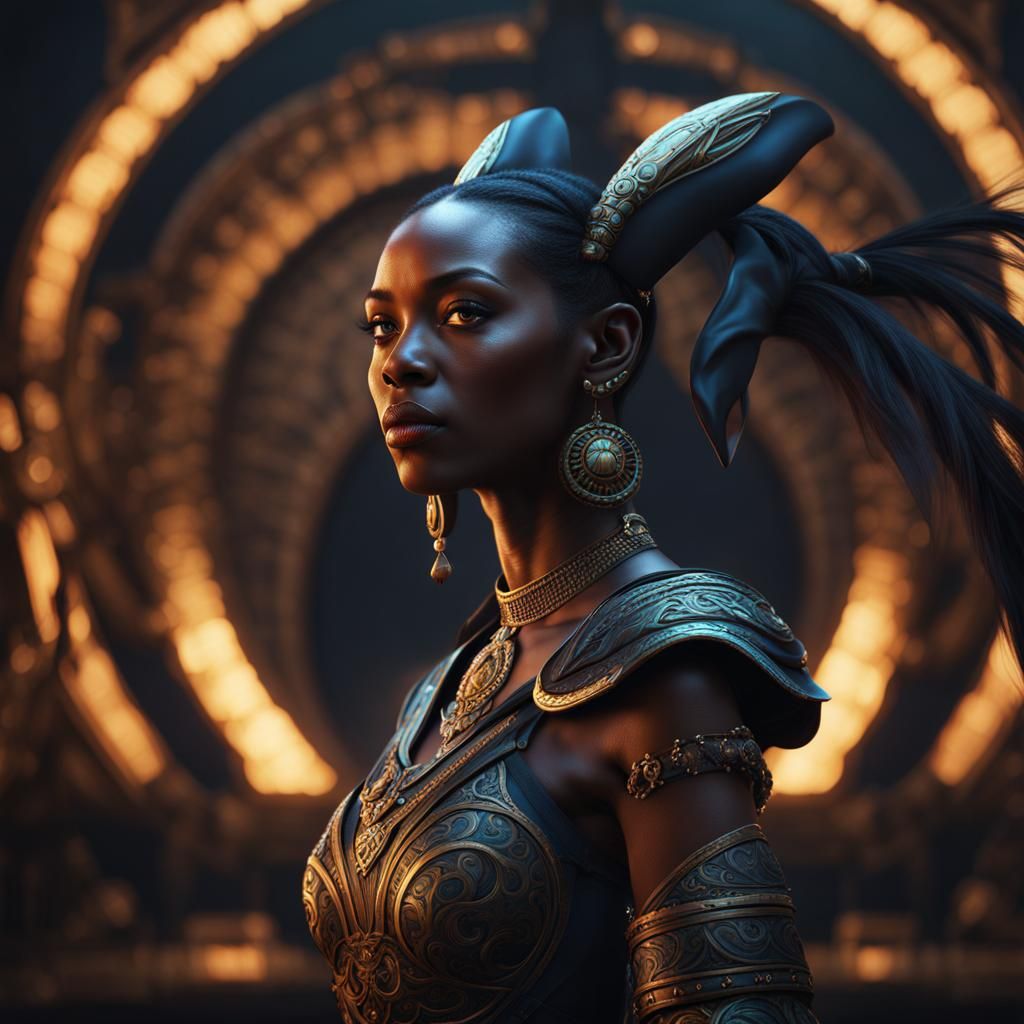 Fantastical Portrait of a Woman with Large Ears