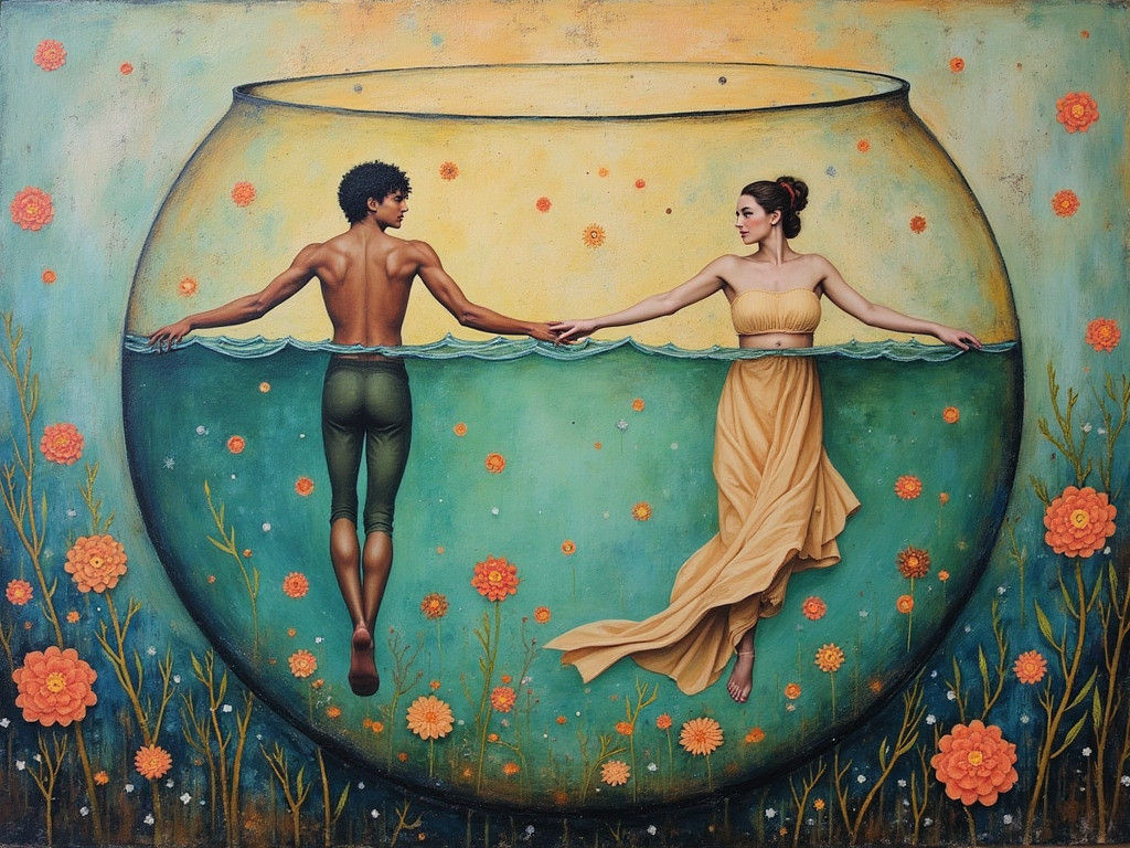Two Lost Souls Trapped in a Fishbowl's Endless Cycle