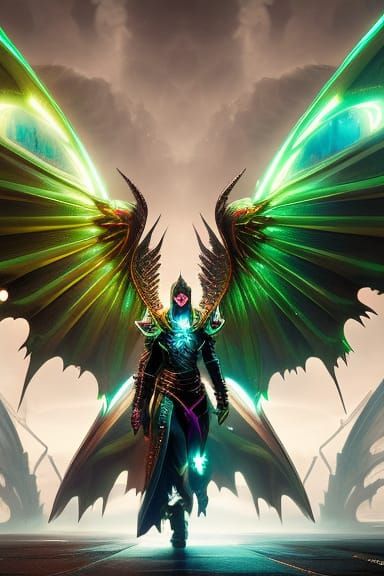 Cyberpunk Dragon in Detailed Digital Painting