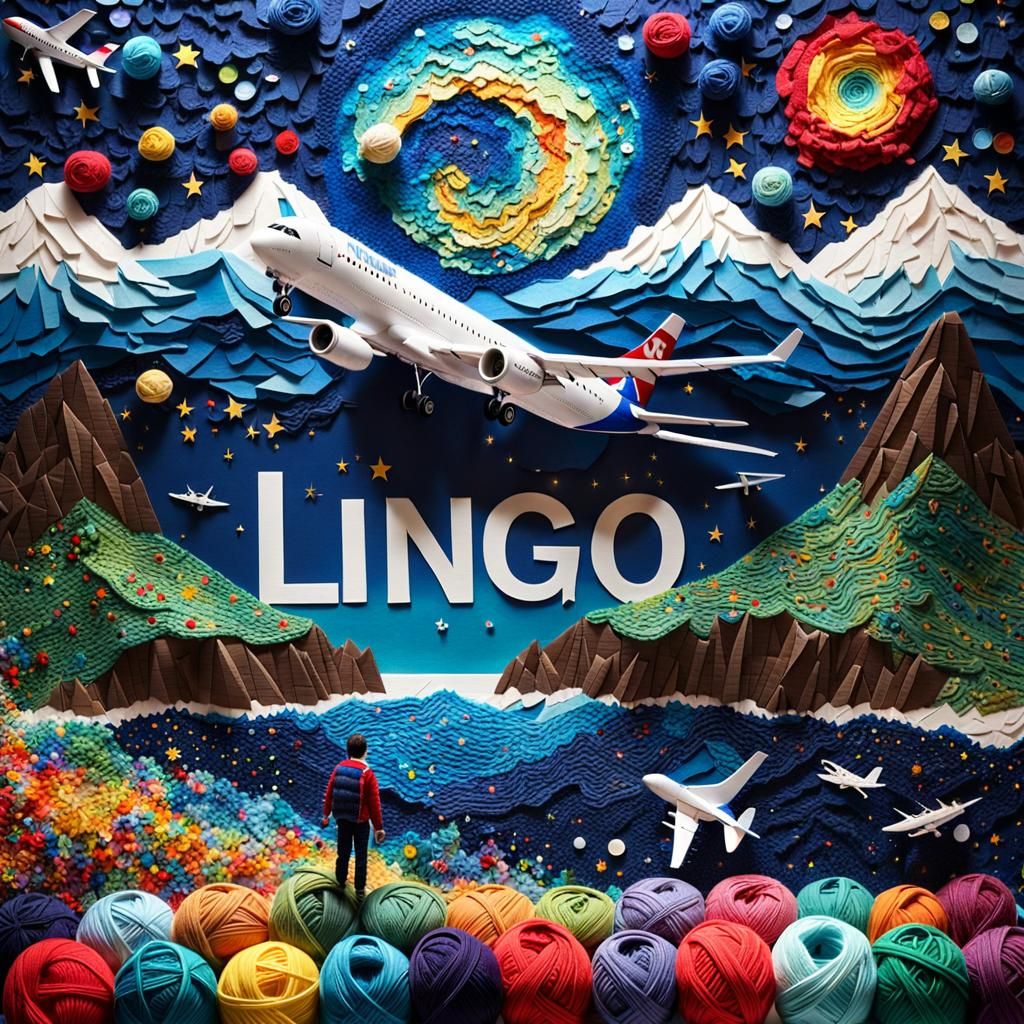 Magical Islands Flight in Naive Art Style