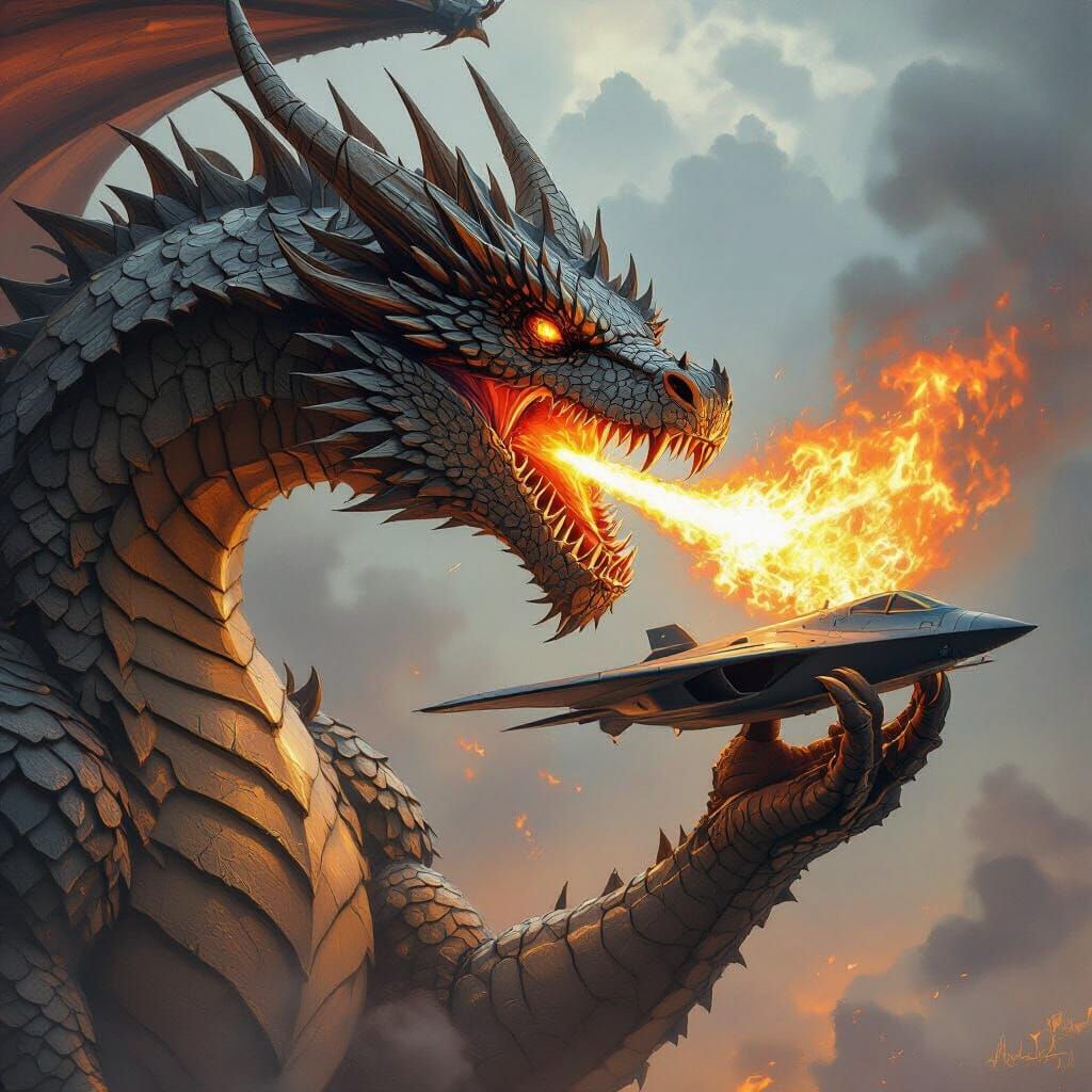 Dragon's Fiery Breath: Crushing a Plane
