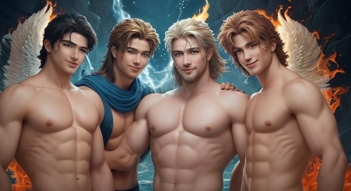 Elemental Warrior Angels Descend From Heaven