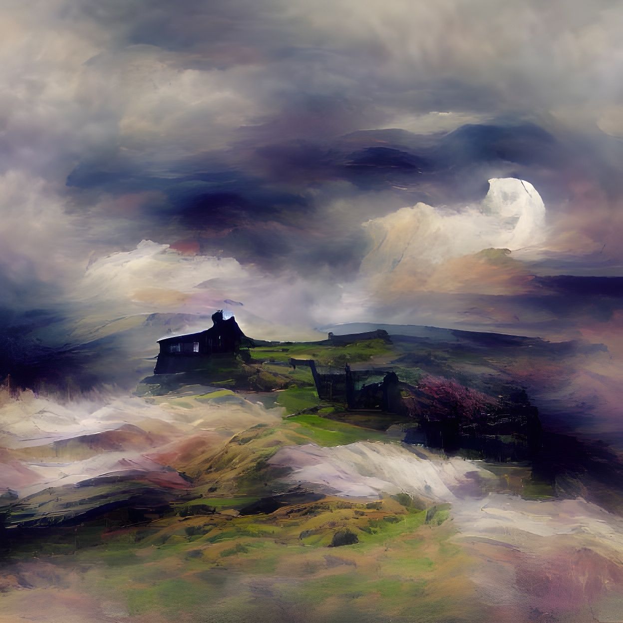 Brooding Moorland Landscape Inspired by Wuthering Heights