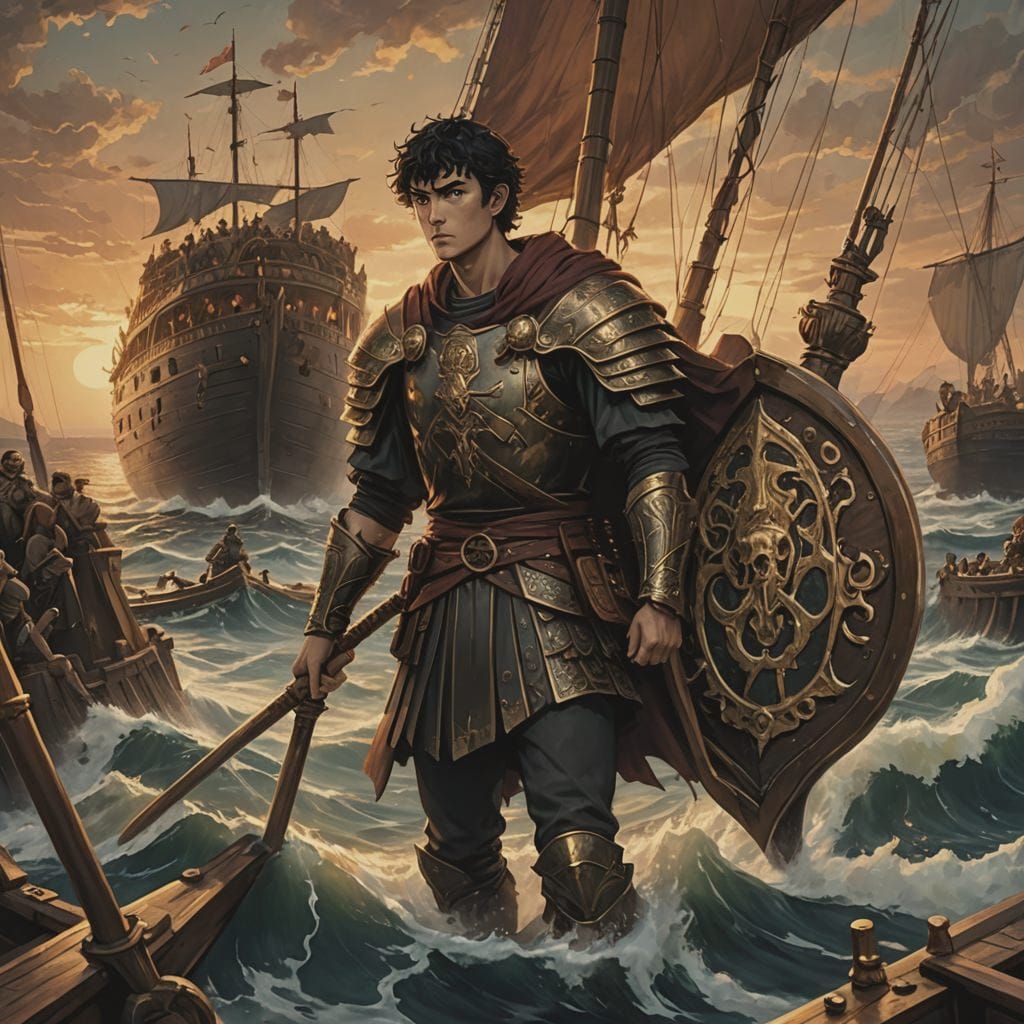 Welsh Sea Bandits Approach Roman Ship: Manga Scan