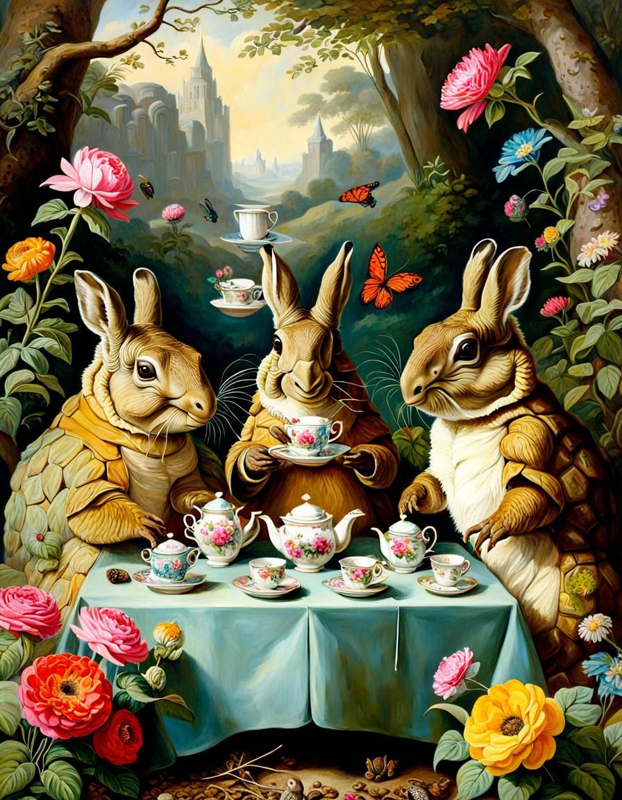 Friday Flop: Tortoise Tea Party (When you include Beatrix Potter in the prompt 🐰)