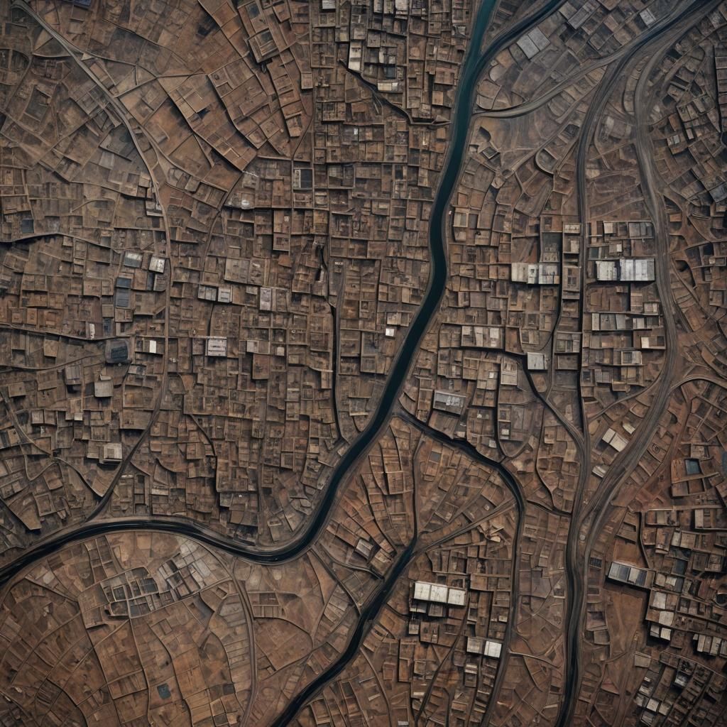 Grimdark Industrial Landscape, Photorealistic Style