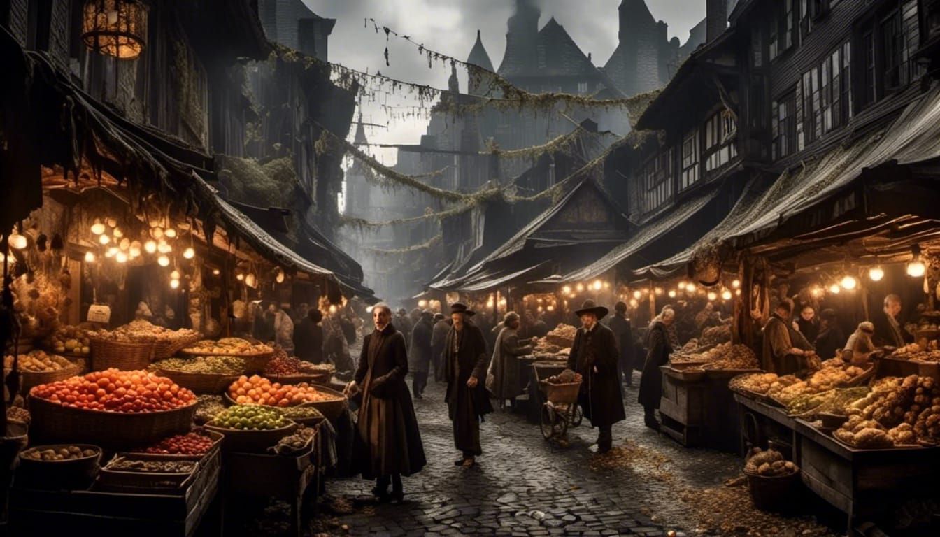 Fantasy City Market From Above