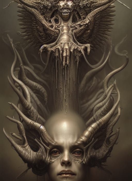 Hyper-Realistic Inner Demons in Airbrush CGI Render