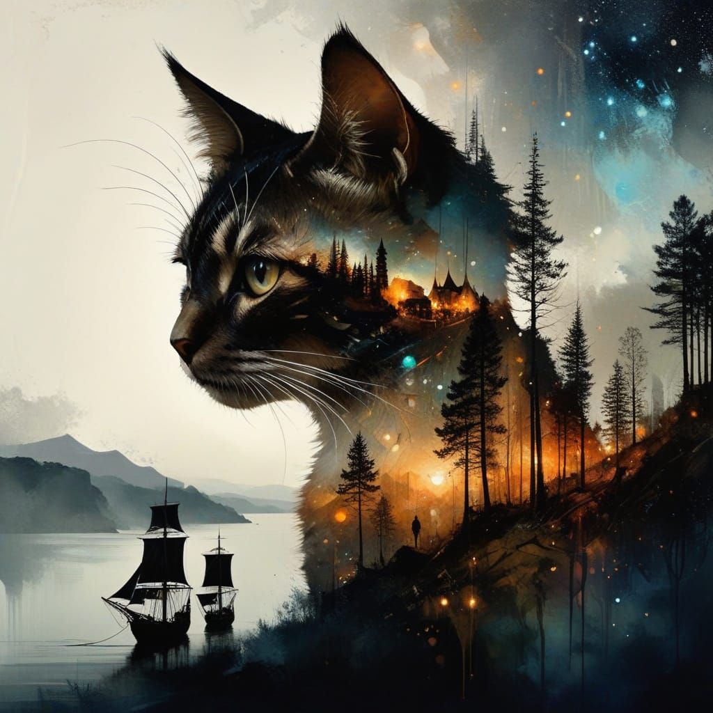 Surreal Galaxy Meets Whimsical Cityscape in Autumnal Masterp...