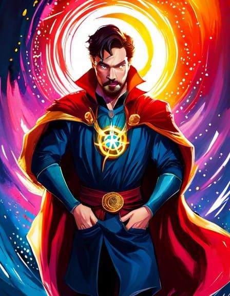 Striking Doctor Strange Digital Portrait