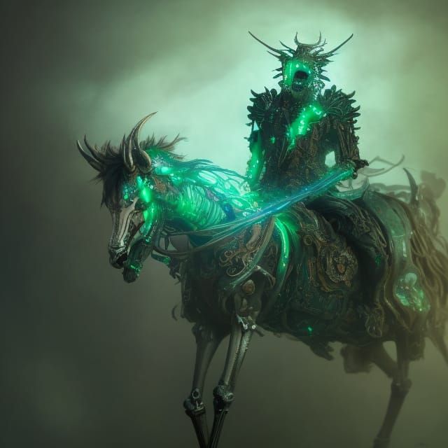 Green Jewel Ghost Rider in Filigree Armor
