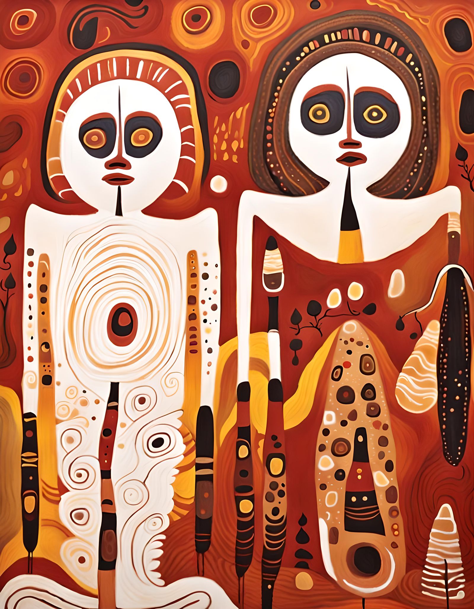 Wandjina Aboriginal Rock Art Painting