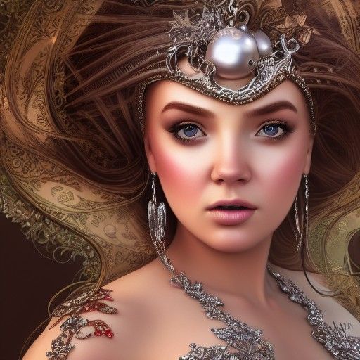 Plus Sized Princess: Hyperdetailed Photorealistic Concept Ar...