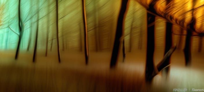 Blue Forest Reclamation: Expressionist Impasto Landscape