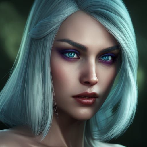 Detailed Night Elf in 3D Cinematic Style