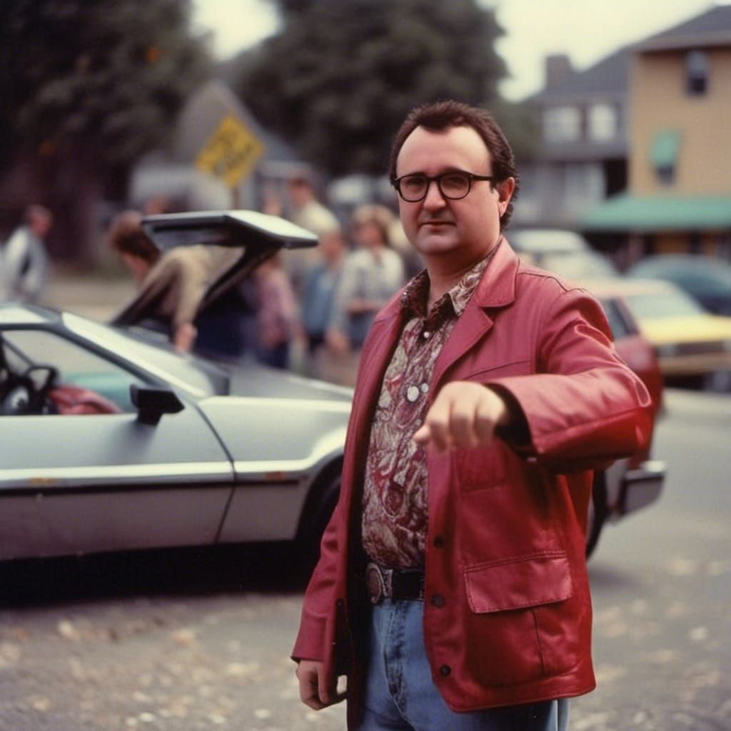 Marty McFly Car Sale: Hyperrealistic Photography