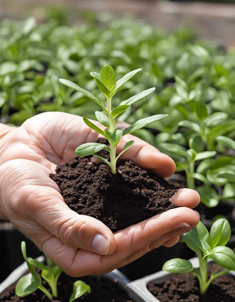 Delicate Seedlings Sprout in Harmony