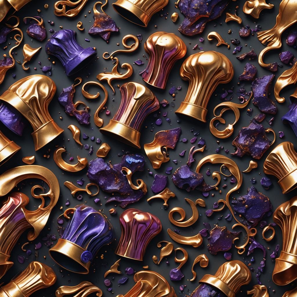 Shiny 3D Number Seven with Chef's Hat