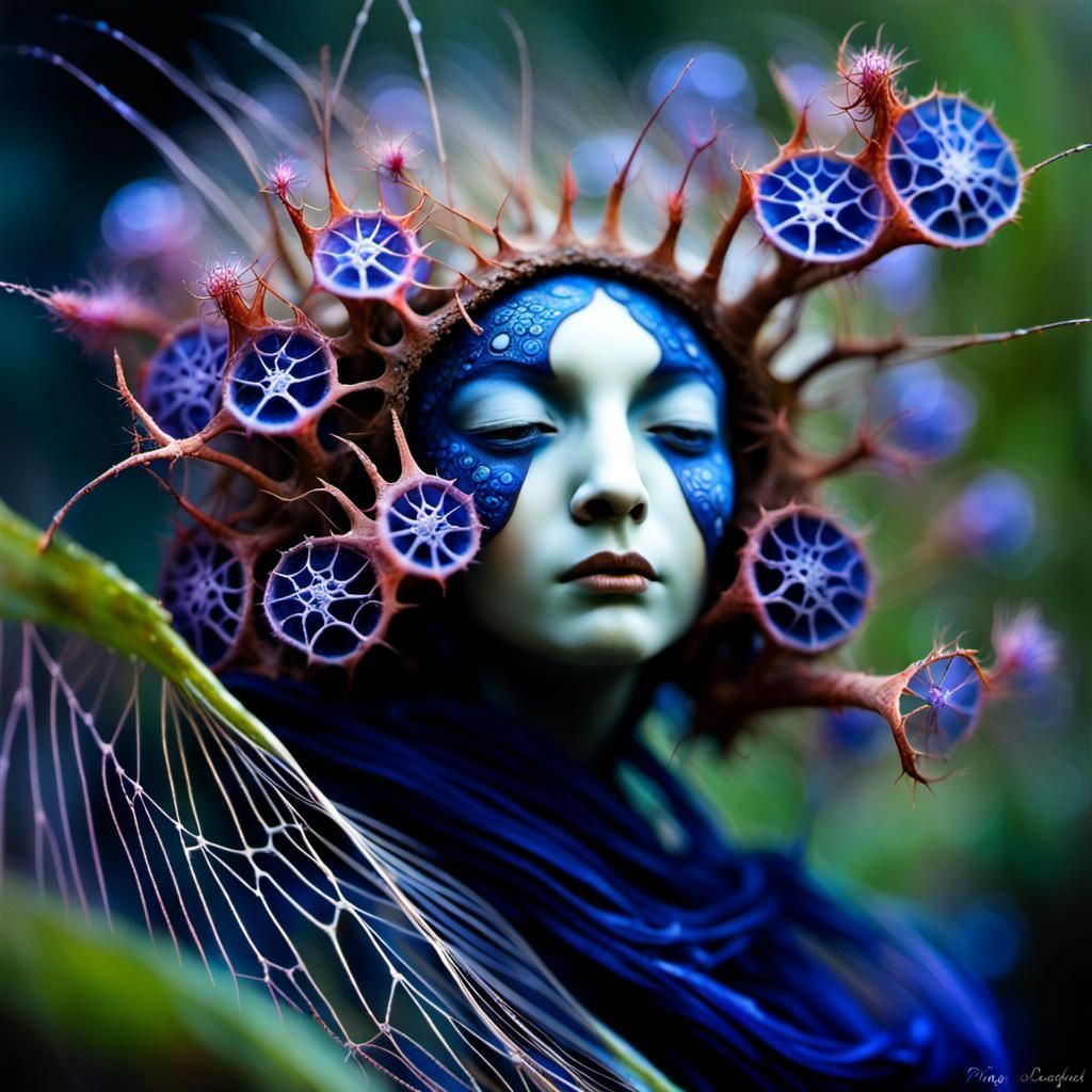 Child in Headdress with Desert Cliffs, Magic Realism