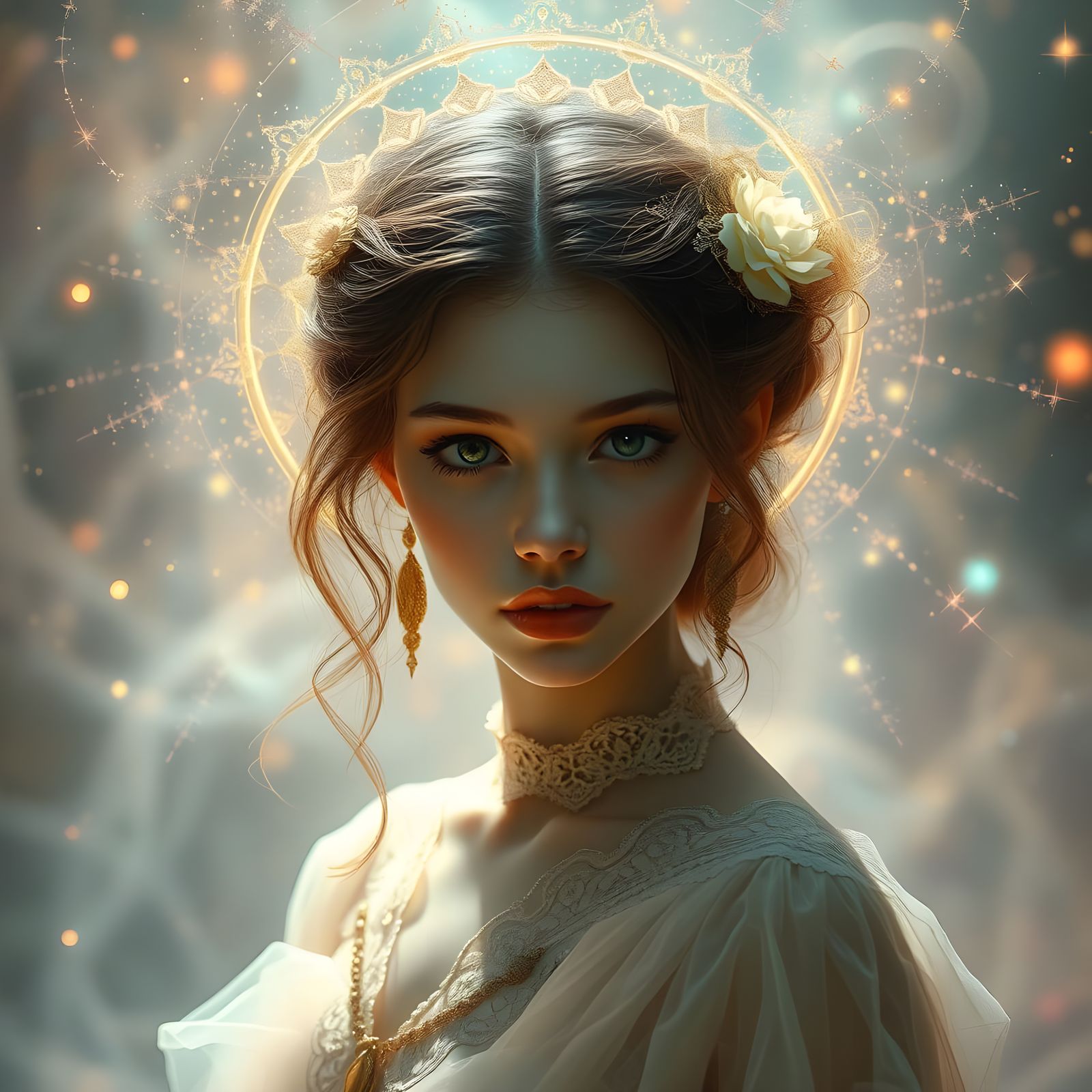 Ethereal Cosmic Love in a Celestial Dance