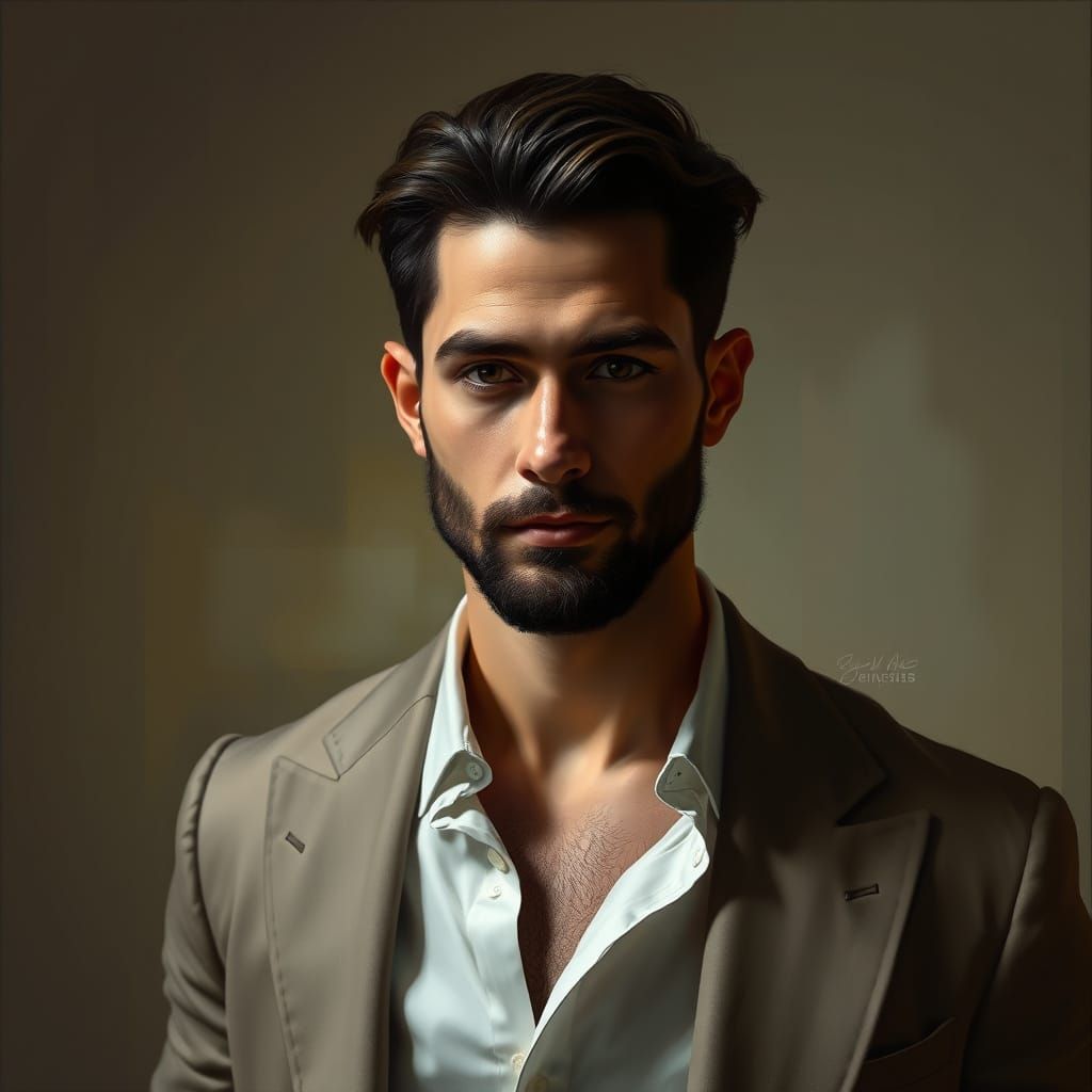 Julian Mercado Portrait in Sargent Zorn Style