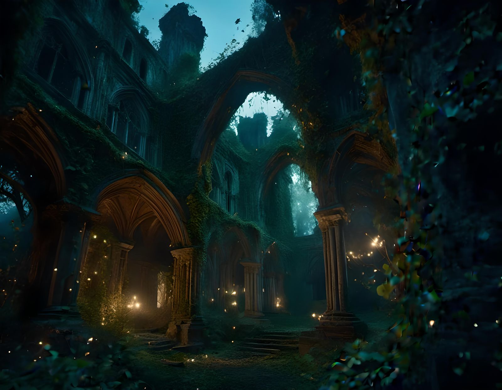 Jungle Monastery Ruins Reclaimed by Nature