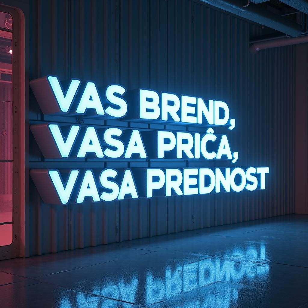 Futuristic 3D Metallic Letters in Cyberpunk Style