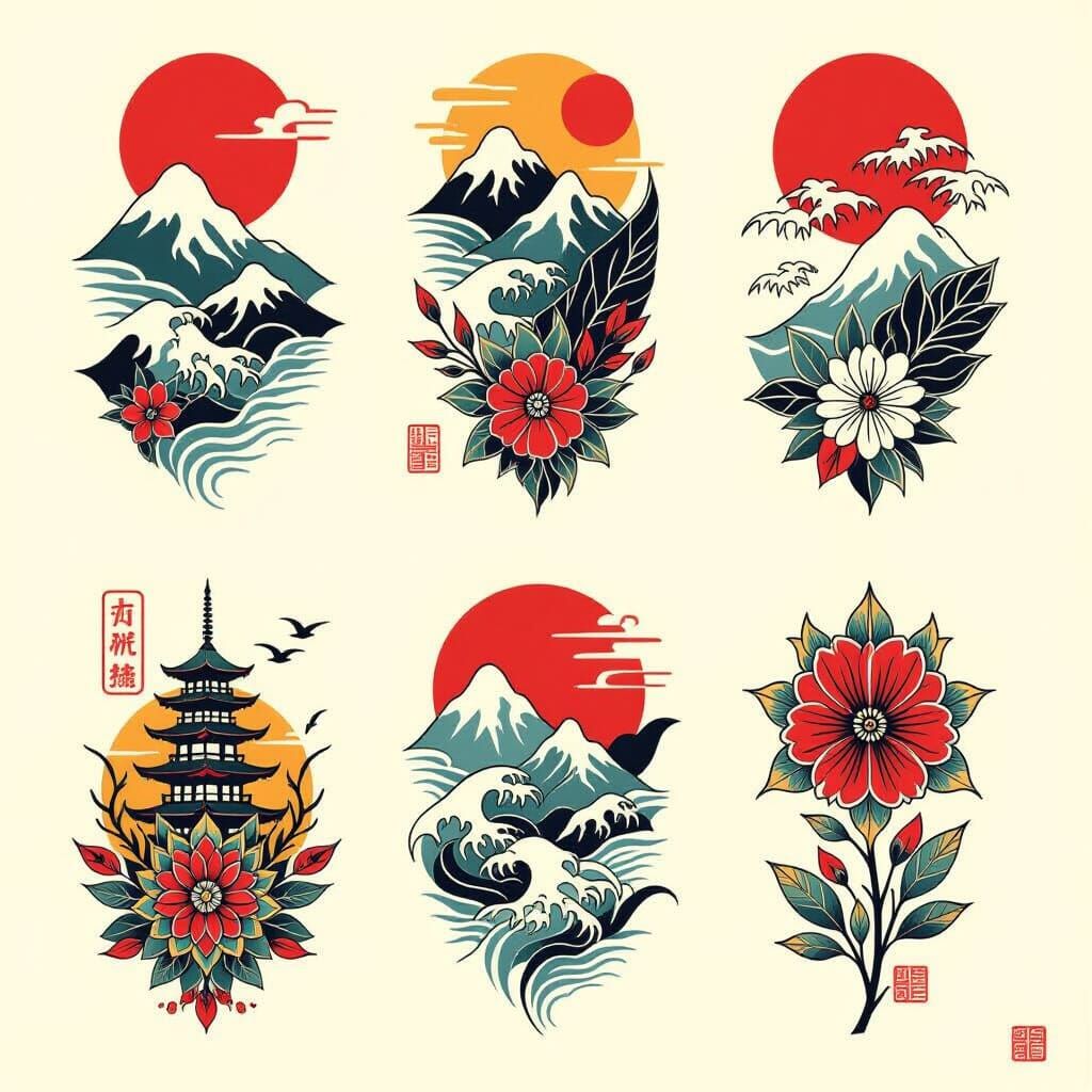 Minimalist Japanese Tattoo Designs: Nature, History, Beauty