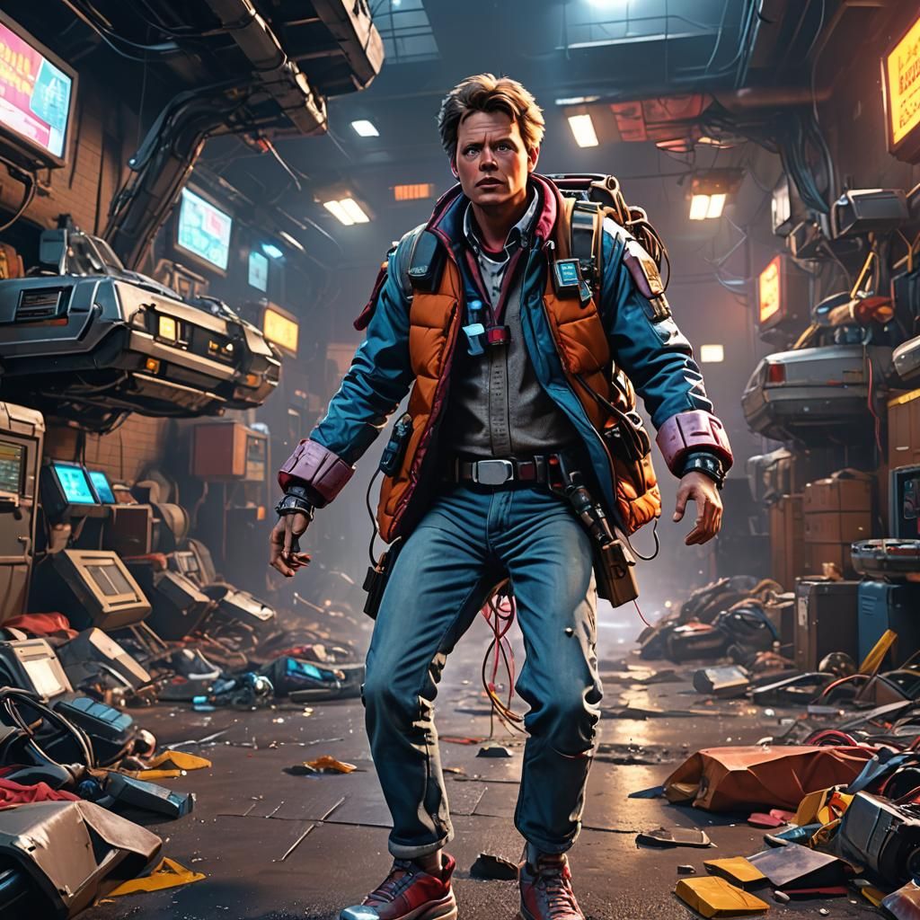 Marty McFly Cyborg in Back to the Future Theme