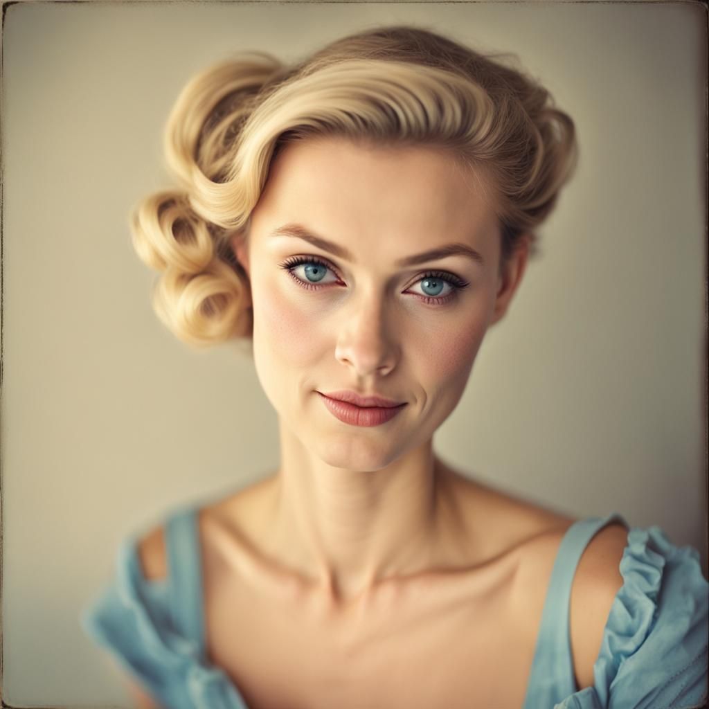 1950s Portrait of a Beautiful Young Woman