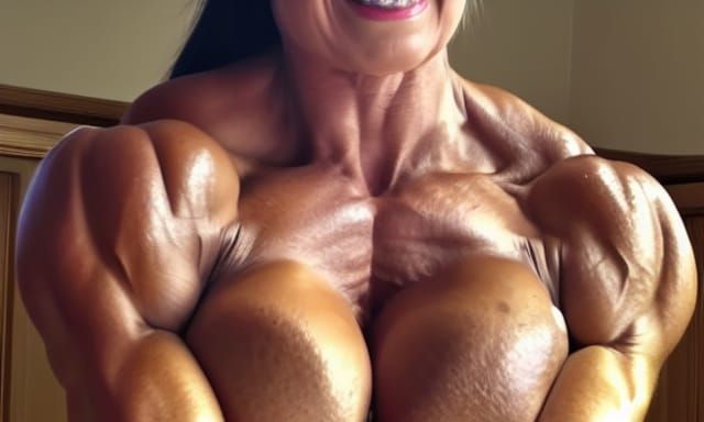 Muscular Bodybuilder Mom with Ripped Physique