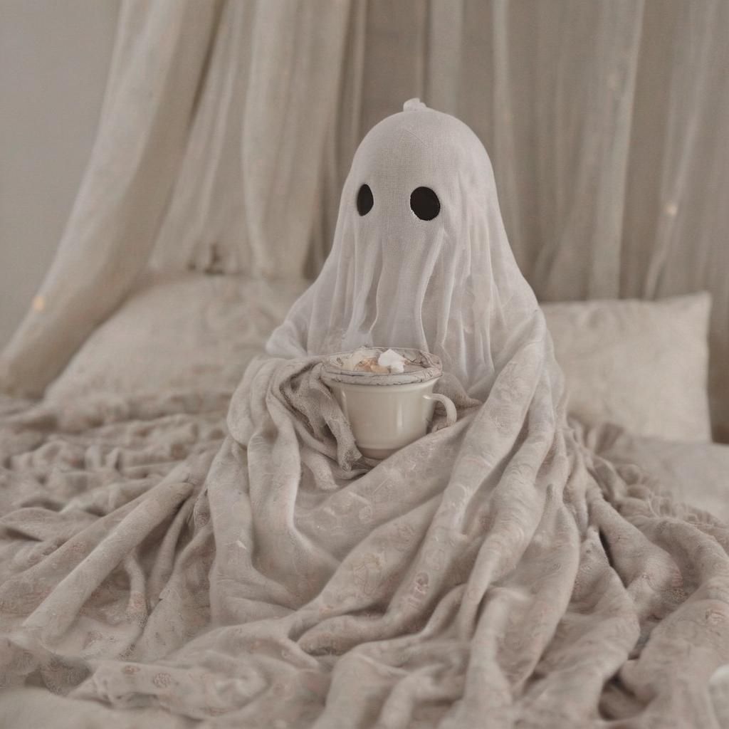 》》SCARY, BUT CUTE《《
A tiny ghost wrapped in a cozy blanket, ...