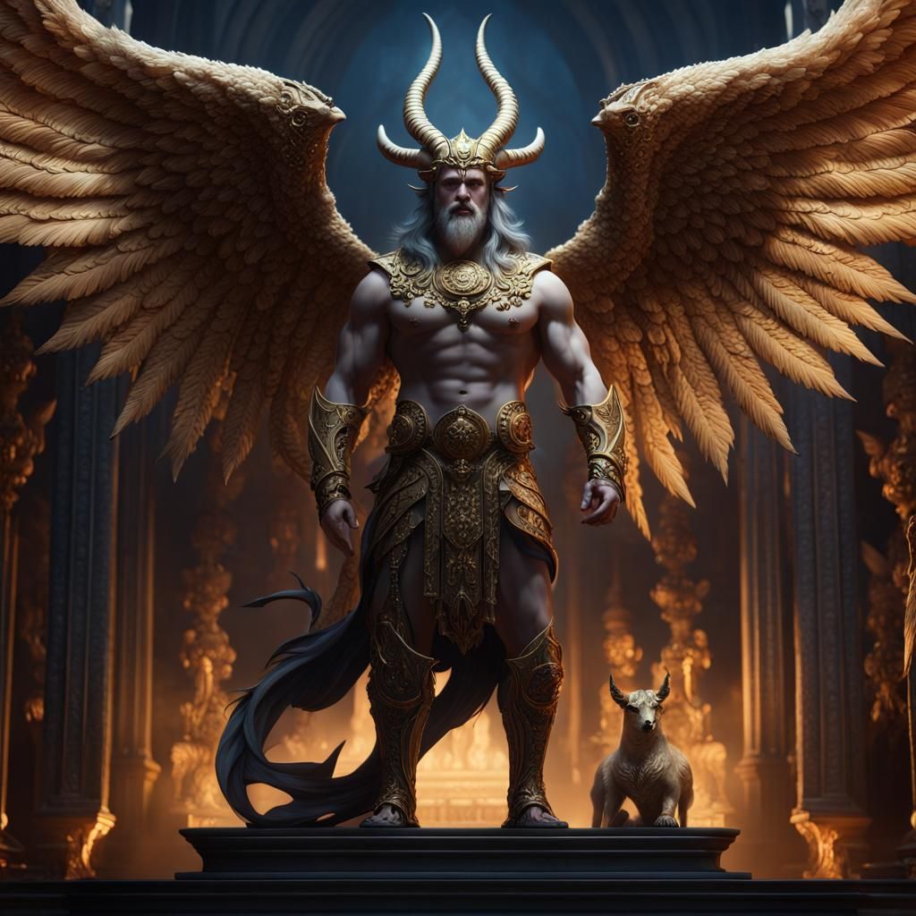 Majestic Winged Creature, Fantasy Concept Art