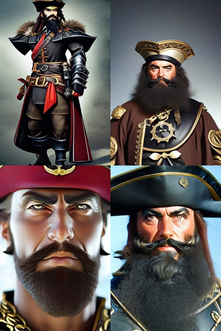 Blackbeard Pirate Portrait: A Legendary Likeness