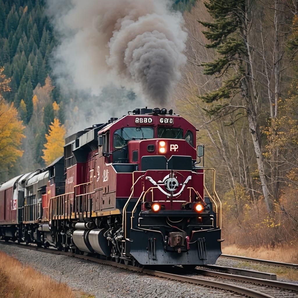 Canadian Pacific Engine in Professional Photography Style