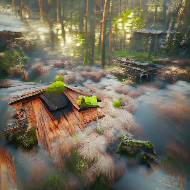 Tranquil Forest View from a Cozy Porch