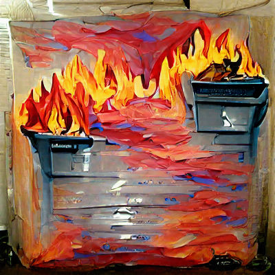 Dumpster Fire Generated by AI