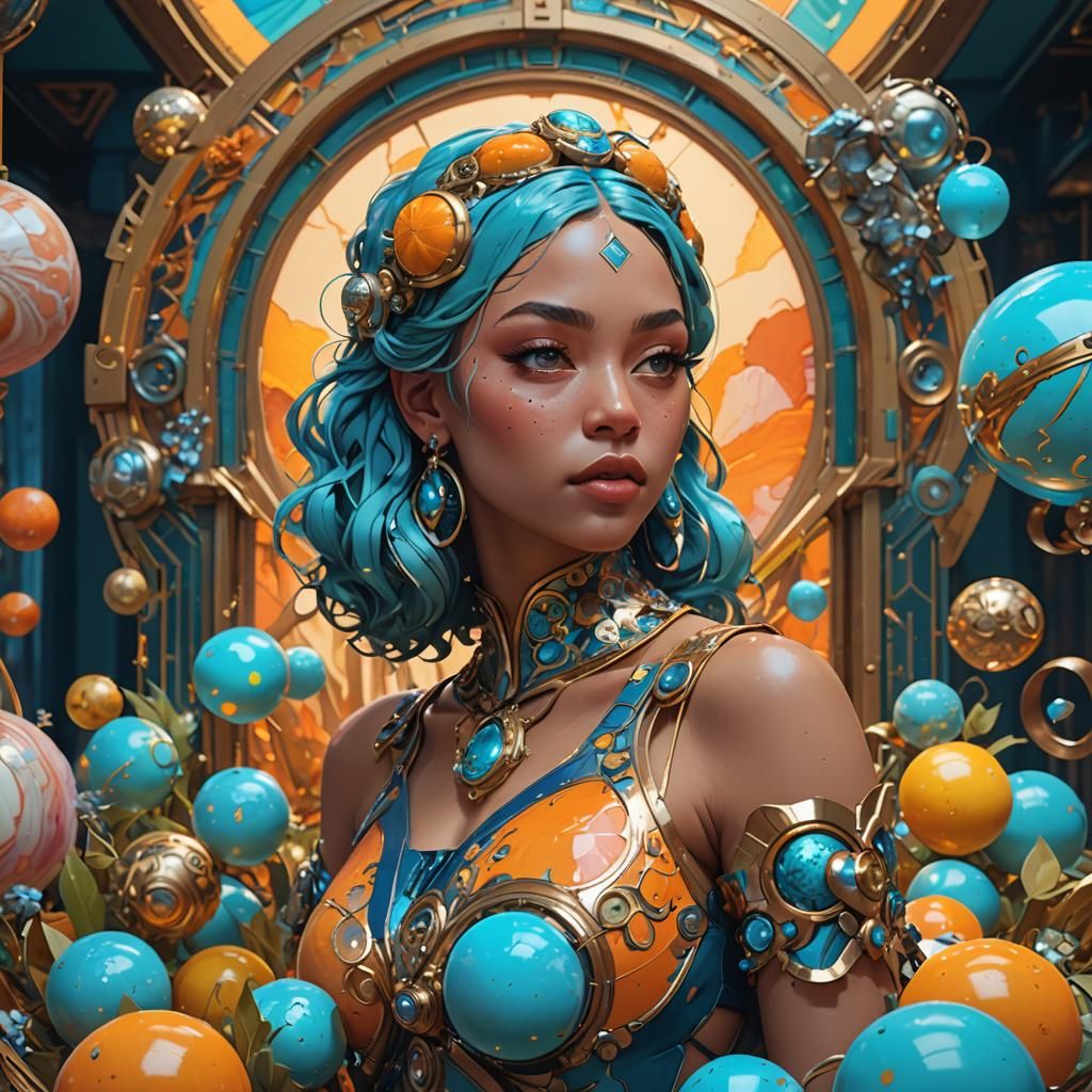 Doja Cat Concept Art in Futuristic Style