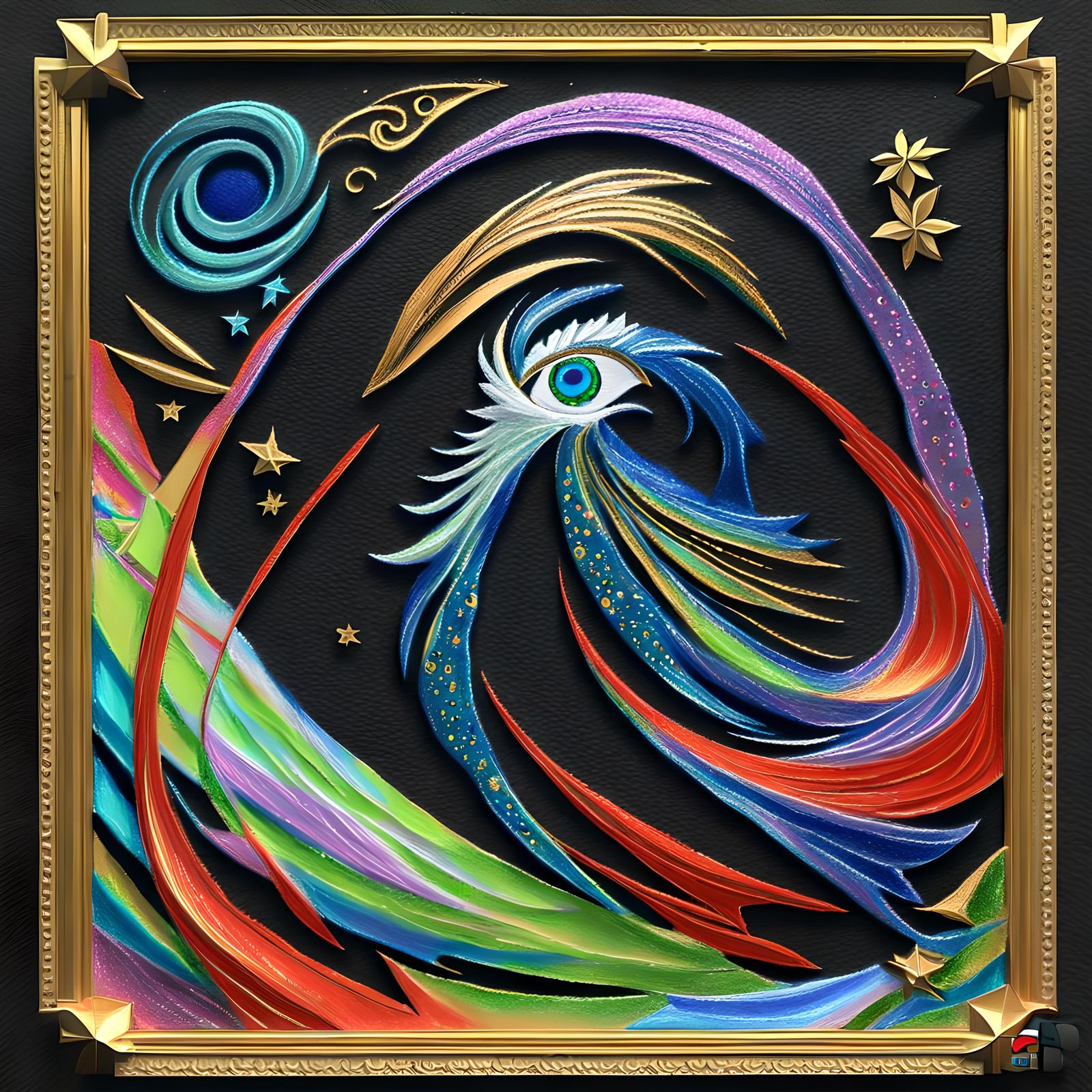 Glitter Eye Canvas: Abstract Digital Art