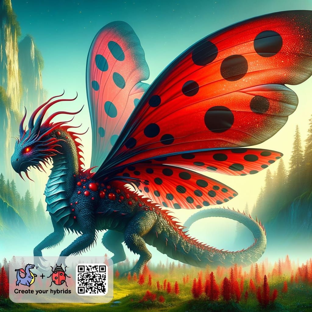 Ladybug Dragon Hybrid Creature Fusion