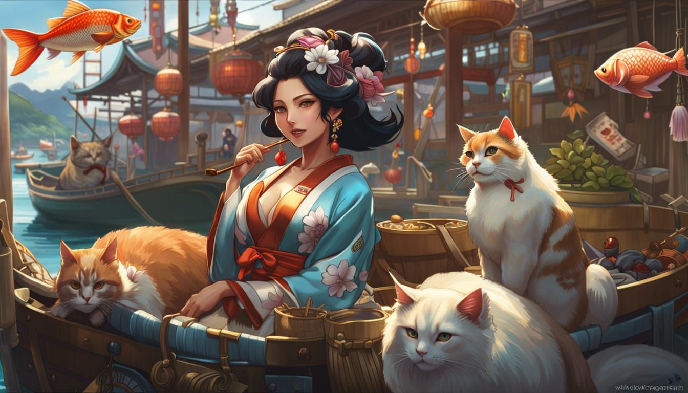 Aoshima. Japan, these cats have clearly eaten more a few of those fish teasing them above