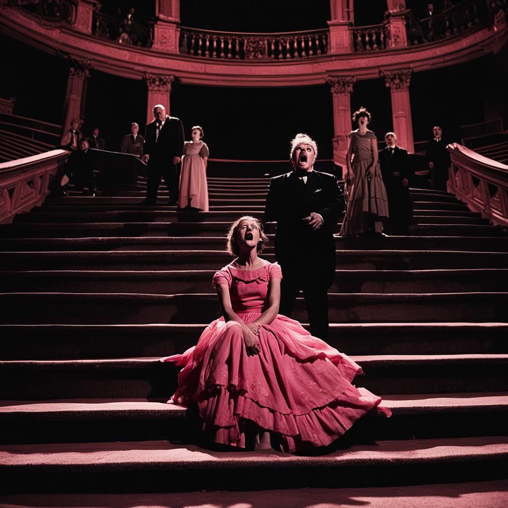Opera Tragedy: Film Noir Cinematic Still
