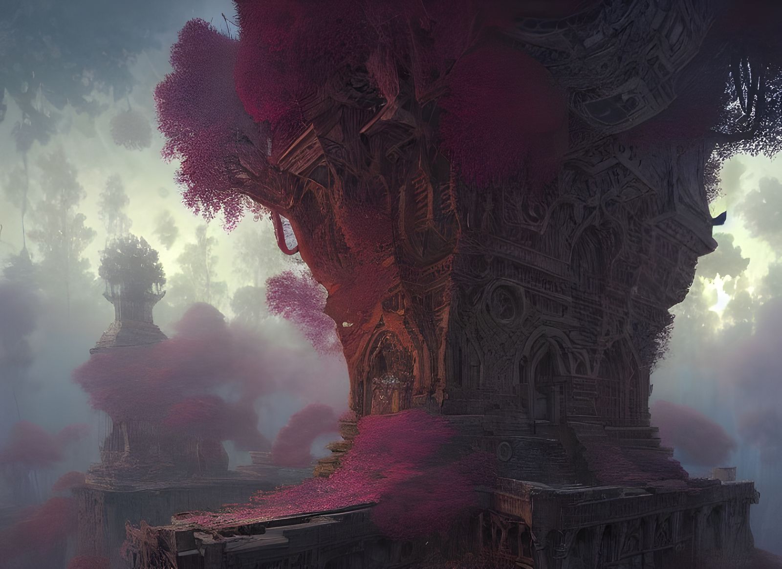 Geometric Fractal Shapes in Digital Painting