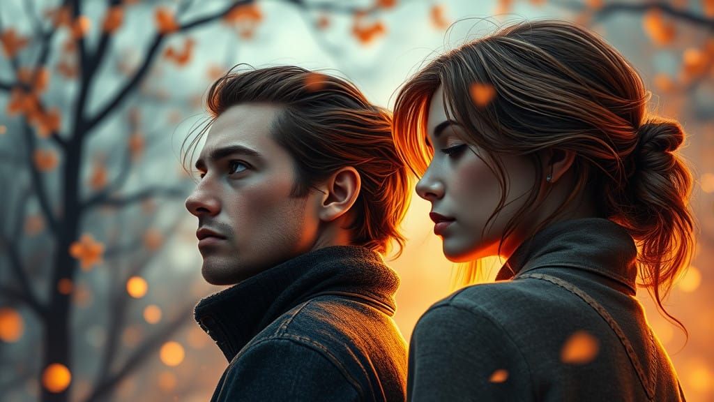 A Couple's Heartbreaking Farewell in Vibrant, Dreamy Portrai...