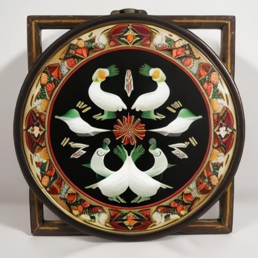 Six geese a-laying, abstract arr