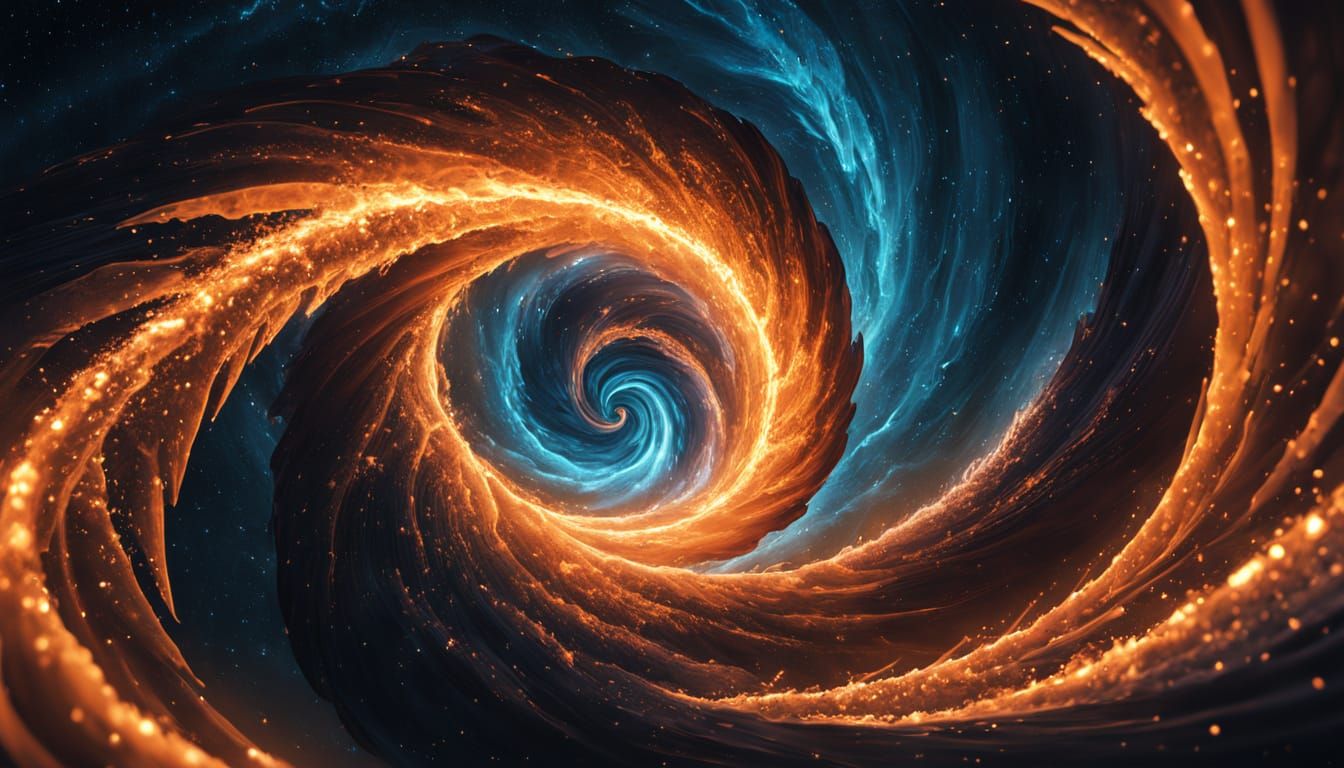 Vibrant 3D Star Tunnel Swirl in Opalescent Colors